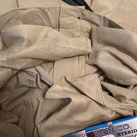 Iron Co. Hybrid Cargo Short with Luggage Belt Tan Color Mens 38 - Picture 11 of 14